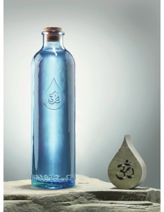 OmWater Gratitude - Botella de Vidrio Reciclado para Energizar el Agua